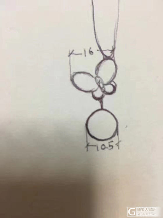 白贝母澳洲白珠18k蝴蝶吊坠_颈饰