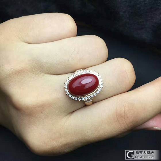 🌹新到货一批及其美丽的赤红啊卡珊瑚戒指💍，这个绝对收藏级别，特别完美，零瑕疵，无..._珊瑚戒指