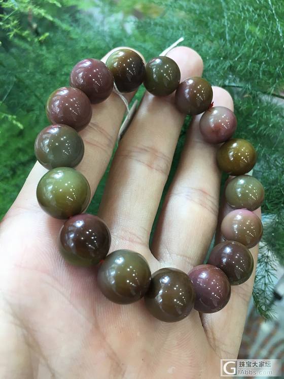 盐源玛瑙粉紫色单圈手链_珠串玛瑙