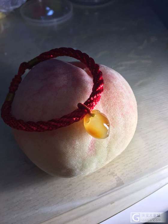 天然紫牙乌琥珀蜜蜡粉蝶贝小珍珠手机链_挂饰琥珀蜜蜡