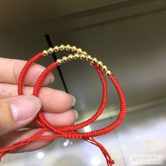 客人订制18k红绳手链，价优哦_手链