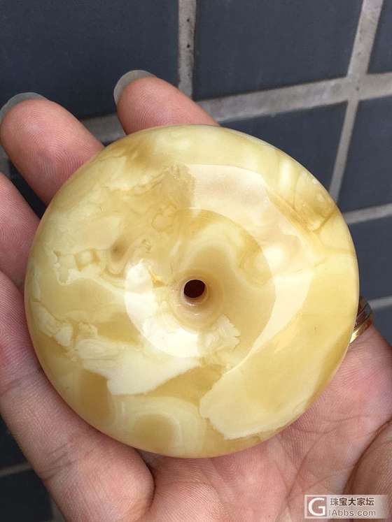白蜜平安扣，土豪款，_琥珀蜜蜡