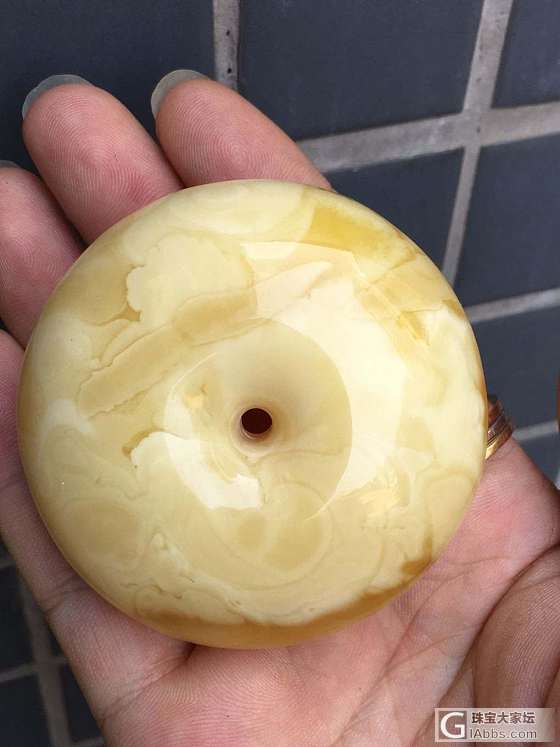 白蜜平安扣，土豪款，_琥珀蜜蜡
