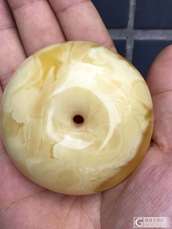 白蜜平安扣，土豪款，_琥珀蜜蜡