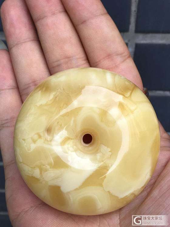 白蜜平安扣，土豪款，_琥珀蜜蜡