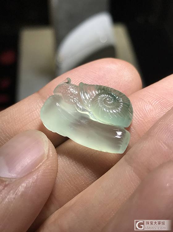 晒晒小蜗牛_挂件翡翠