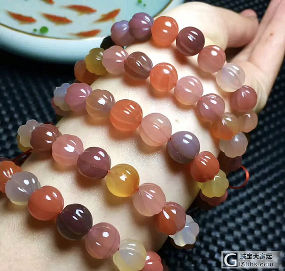 盐源玛瑙10mm莲花珠手串。68一串实物如图走淘宝_珠串玛瑙