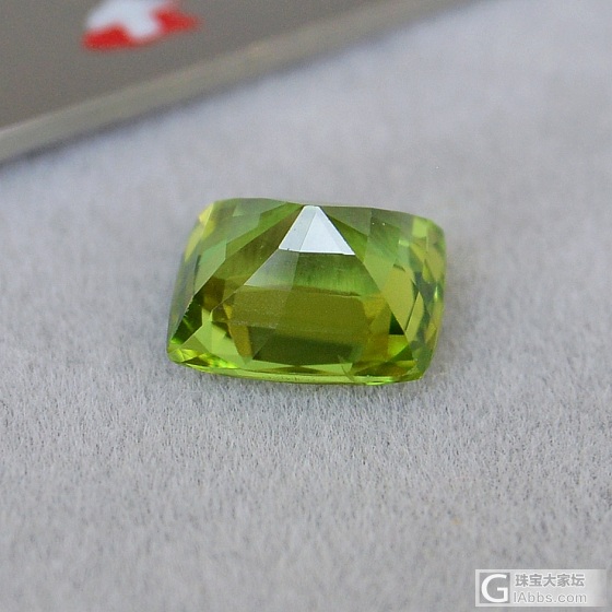 3.60ct 非洲产地 翠绿 荧光绿 长方 枕形 天然 橄榄石 吊坠 戒指_刻面宝石橄榄石