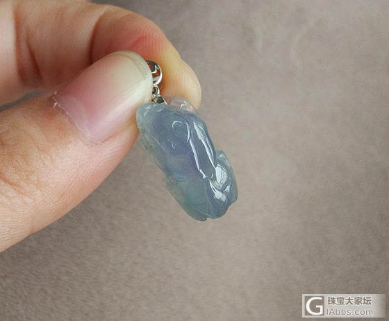 冰种紫罗兰貔貅~_挂件翡翠双儿翡翠