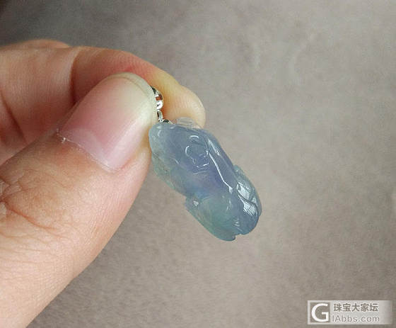 冰种紫罗兰貔貅~_挂件翡翠双儿翡翠