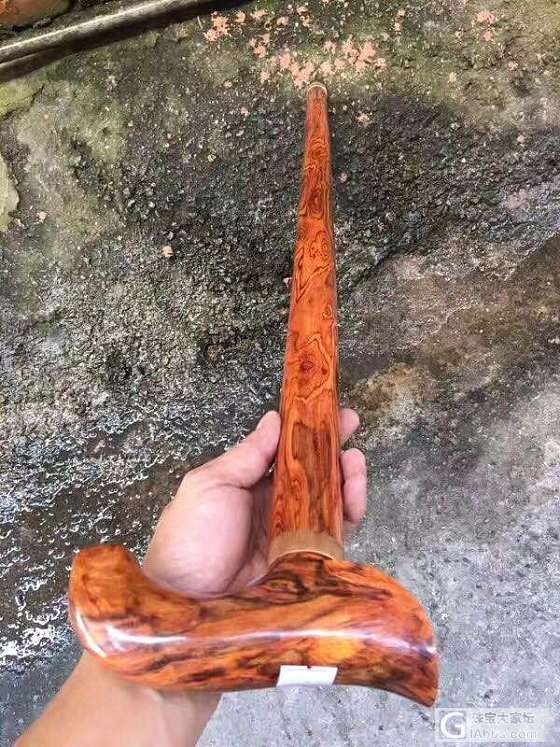 海南黄花梨拐杖，眼睛多，送礼收藏佳品_把玩件海南黄花梨