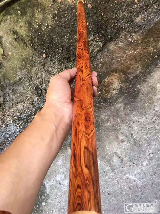 海南黄花梨拐杖，眼睛多，送礼收藏佳品_把玩件海南黄花梨