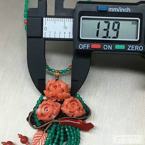 🍀台湾莫莫牡丹花项链！手工编织制作！颜色品相如图！配天然晶石！雍隆华贵！_珊瑚项链