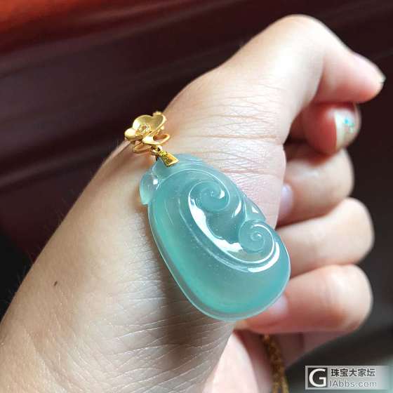 金光如意重新拍图了，就一个字美_挂件翡翠