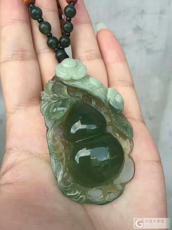 天然岫玉180料葫芦吊坠『代代福禄』～玉质通透水润，手工立体雕刻，手工干蜡抛光[..._挂件岫岩玉