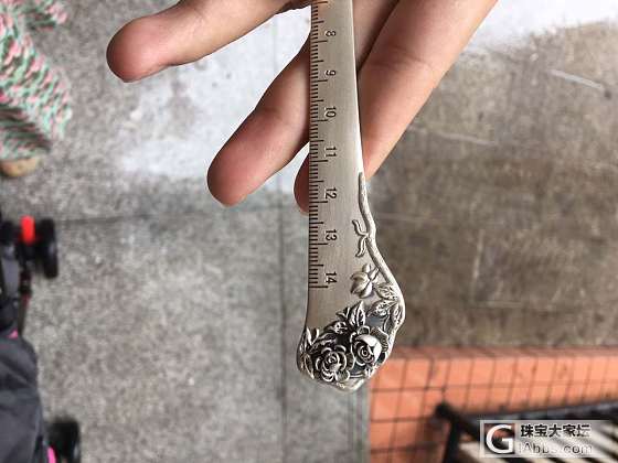 下雨天收到了玫瑰尺_簪子银
