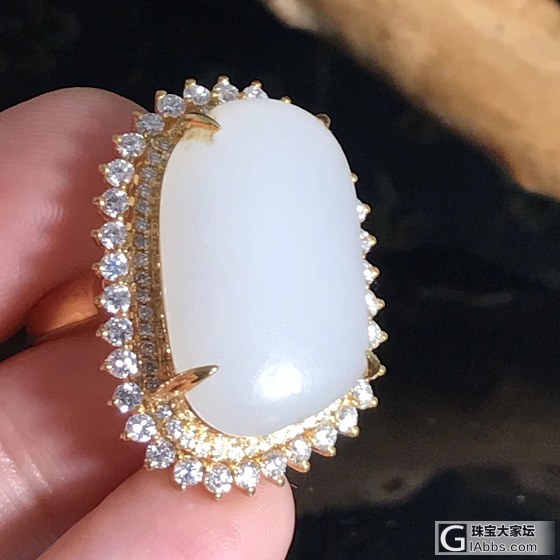 欣赏——一级白独籽儿戒指_戒指和田玉