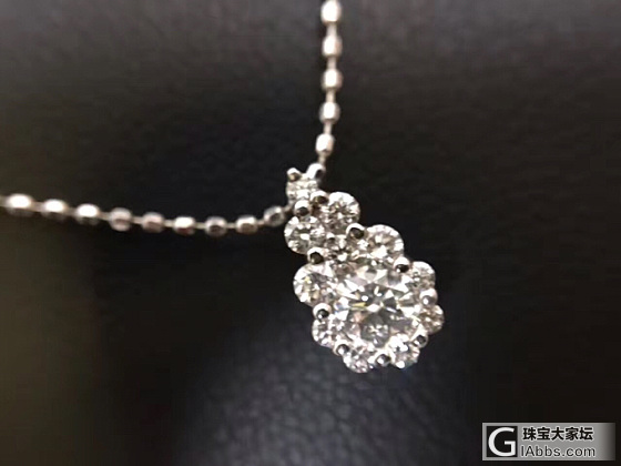 K18WG/白金 钻石项链 0.25ct_项链钻石