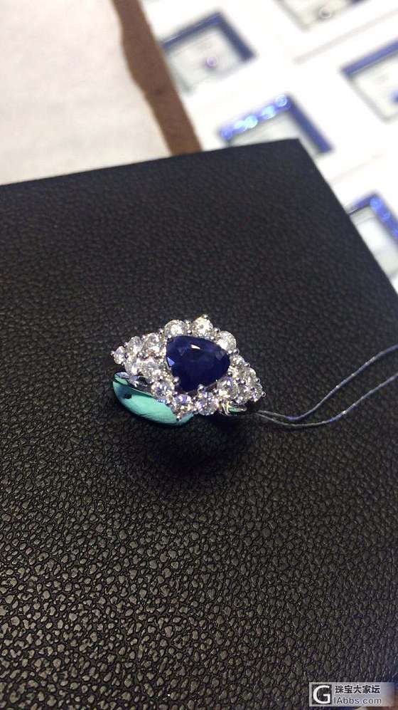 蓝宝💍 价位7000-7999。爱心（杏形）1.18ct。椭圆1.97ct。_戒指蓝宝石