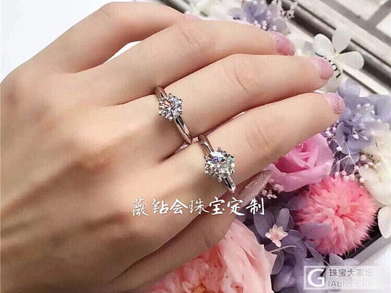 莫桑钻石戒指18K金_莫桑石