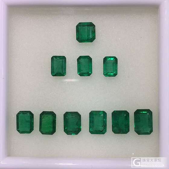 赞比亚祖母绿，10p13.36克拉。_刻面宝石祖母绿