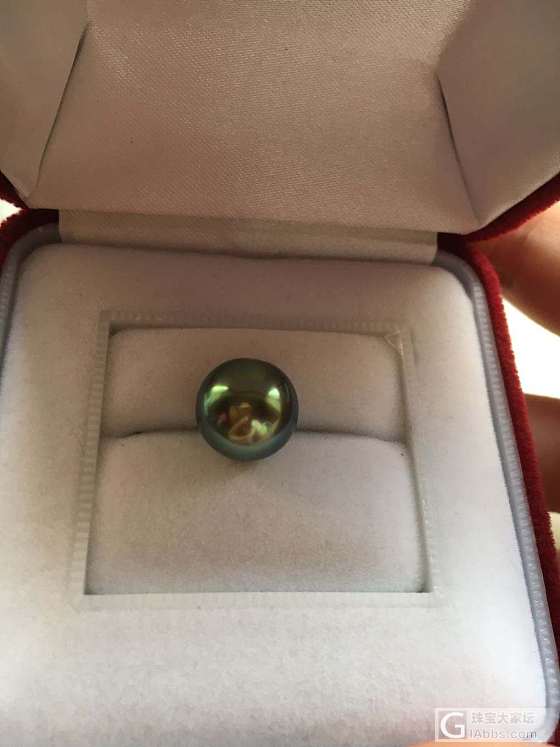 又一个大溪地，不过是伴绿伴蓝色晕彩_珍珠