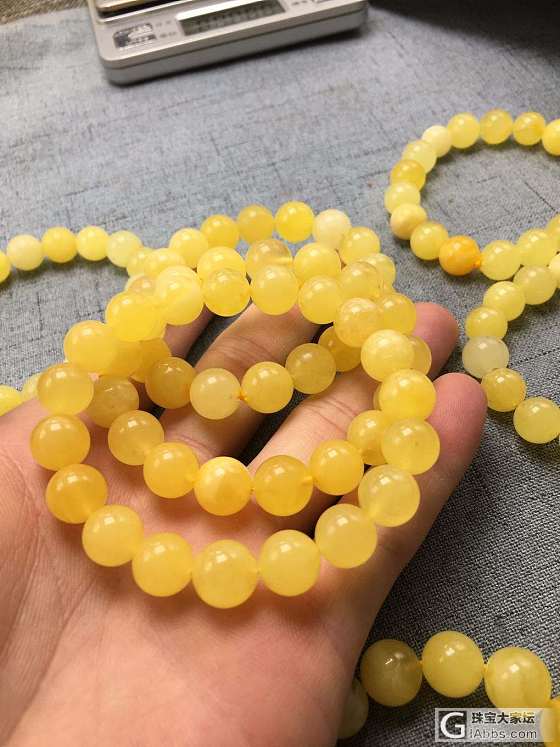 94.1克纯天然蜜蜡手串一批，10mm到12mm规格，品质不错，打包出，26克价_珠串蜜蜡