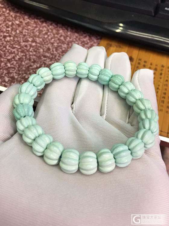 工厂新出一批南瓜珠，保原矿_珠串松石
