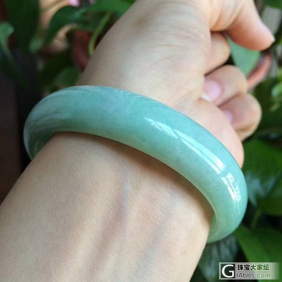翠领珠宝天然缅甸翡翠a货58mm大圈口满色果绿正圈玉镯_手镯翡翠