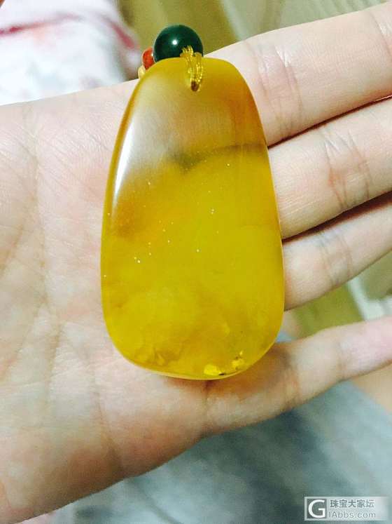新磨的琥珀_挂件琥珀