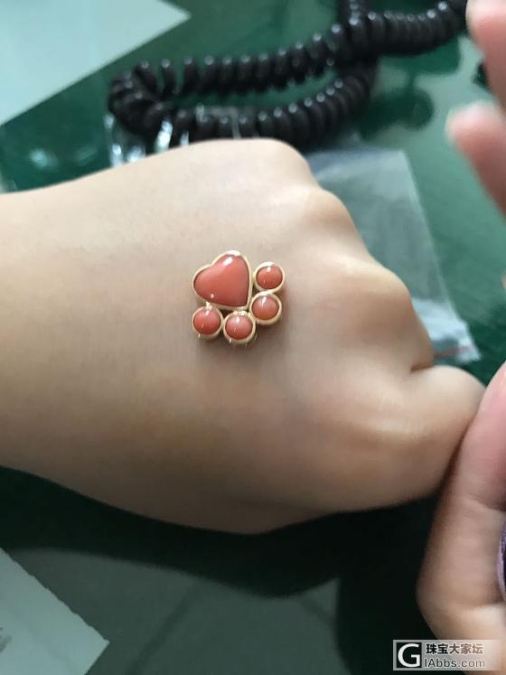 出个珊瑚小猫爪_吊坠珊瑚