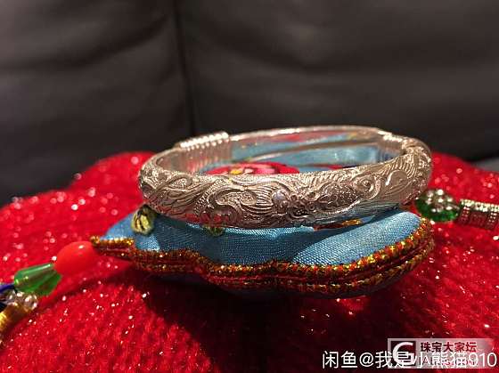 出寸子昌龙凤推圈_手镯银