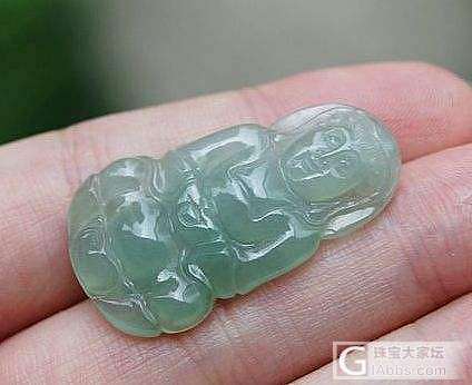【花好月圆翡翠阁】淡绿翡翠A货观音2尊_翡翠