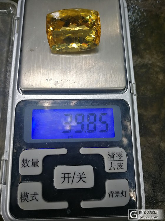 39.85克拉大颗粒金色海蓝宝！_刻面宝石海蓝宝