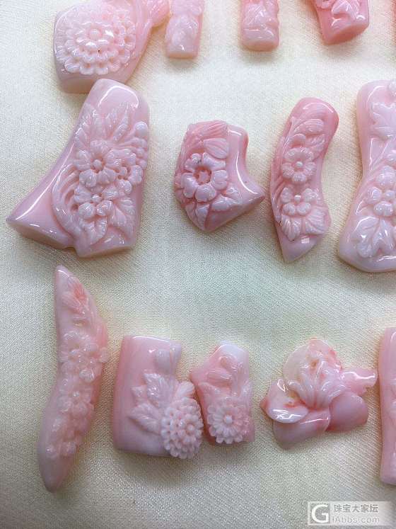 深水雕刻牡丹花_挂件珊瑚
