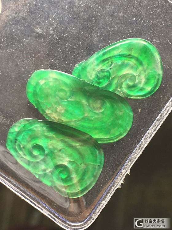 满色如意3件，KKFC999_翡翠