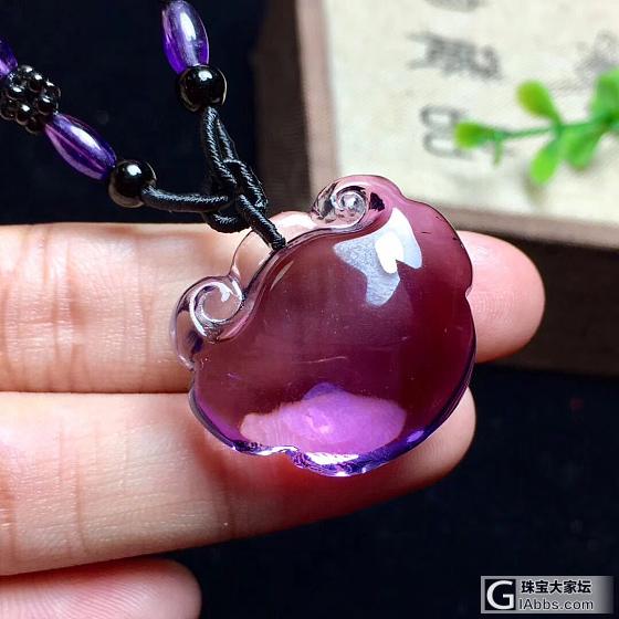 精品纯天然乌拉圭紫水晶如意吊坠 ✨✨ 梦幻紫罗兰色哦！高贵典雅 给佩戴者增加福气..._吊坠紫水晶