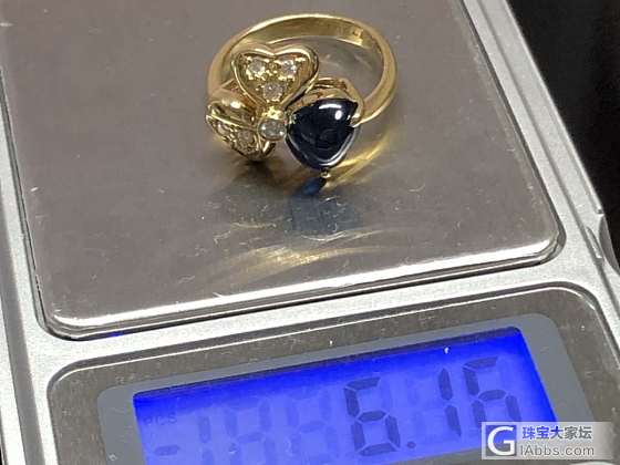 三叶草造型 蓝宝石2.77ct 钻石0.18ct_蓝宝石戒指