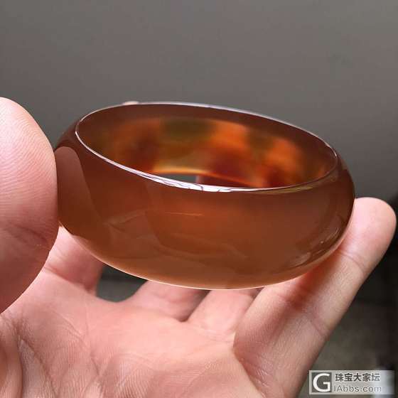 纯天然－蜜糖色－红玛瑙_平安扣手镯玛瑙