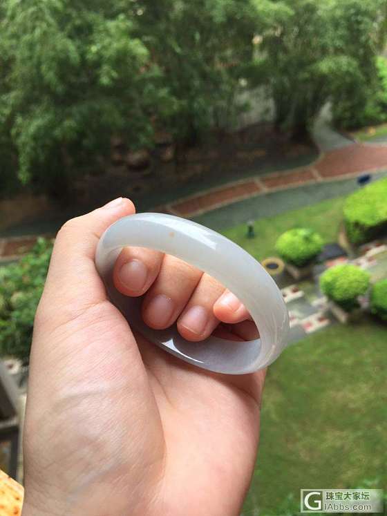 一个闲置50圈口淡紫底洒金贵妃_手镯翡翠