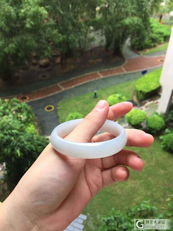 一个闲置50圈口淡紫底洒金贵妃_手镯翡翠