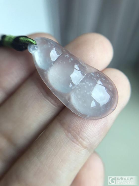 漂亮的雪花棉豆子_花件挂件翡翠
