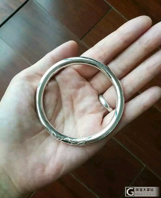 老宝成悦意55圈口_手镯银