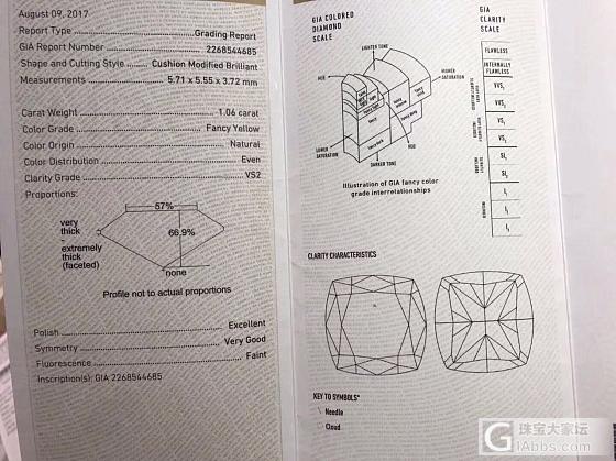 推荐一颗克拉黄钻：GIA证书_彩钻瑞意邦珠宝