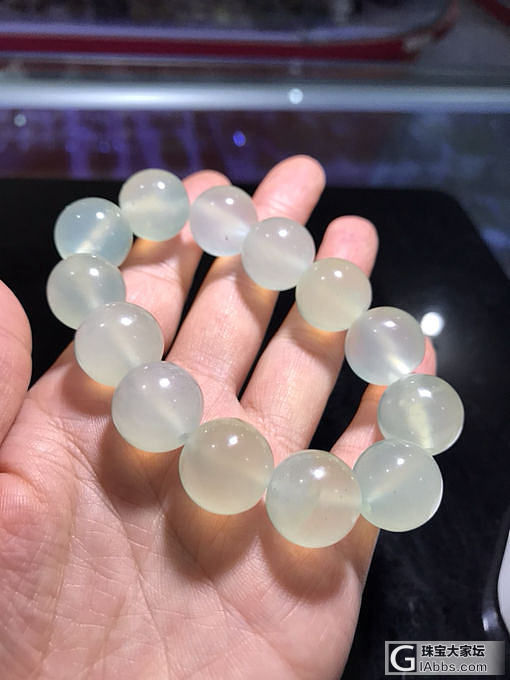 冰一样透明的岫玉手链 水水润润的养眼哦_珠串岫岩玉