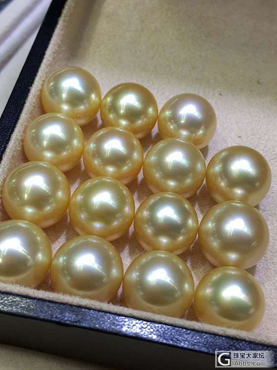 南洋天然金珍珠12-13mm 正圆强光无瑕 
吊坠 耳环 戒指 都可以制订款式_海水珍珠
