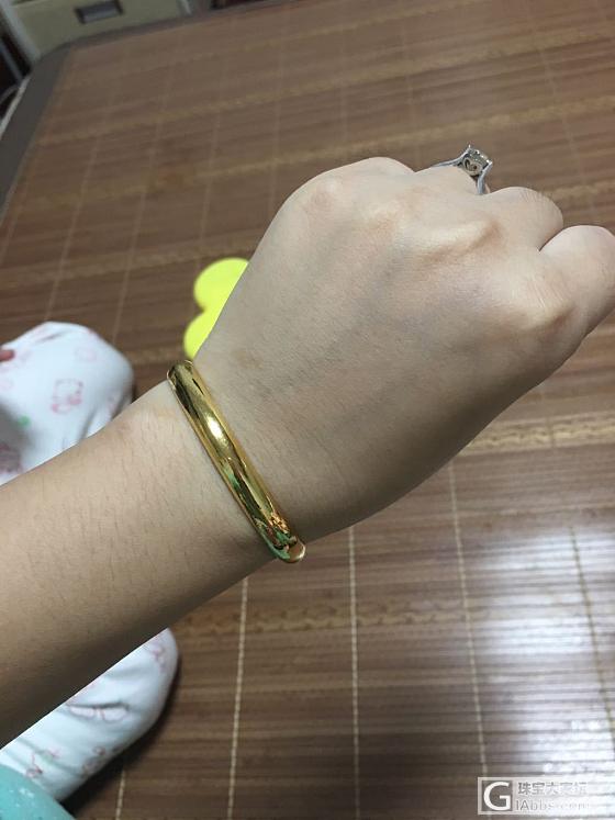 今天去嘉兴找周师傅打手镯了_手镯金