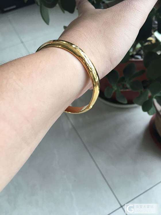 今天去嘉兴找周师傅打手镯了_手镯金
