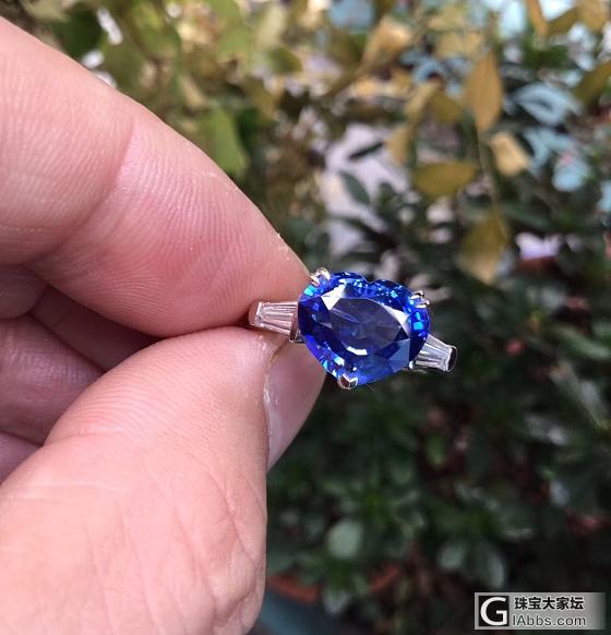 ##中颐旗舰天然皇家蓝蓝宝石戒指##  5.68ct  18K白金钻石_刻面宝石蓝宝石中颐彩色宝石