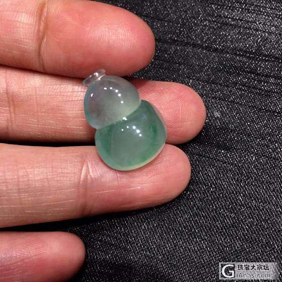 冰飘阳绿胖葫芦_戒面翡翠